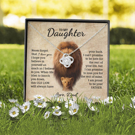 Daughter - Dad - I Am Proud To Be Your Father - Love Knot Necklace - Charming Present