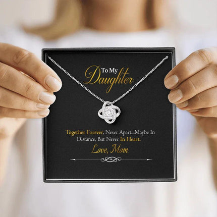 To My Daughter - Together Forever - Love Knot Necklace SO156V - Charming Present