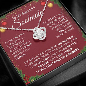 Beautiful Soulmate - I Love You Forever & Always - Love Knot Necklace