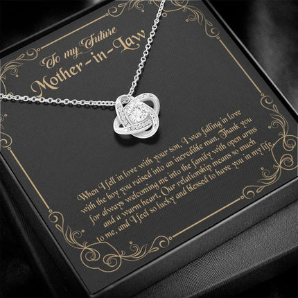 Future Mother In Law - Thank You For Always Welcoming Me - Love Knot Necklace - Charming Present