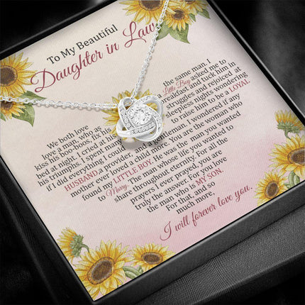 Daughter In Law - I Will Forever Love You - Love Knot Necklace - Charming Present