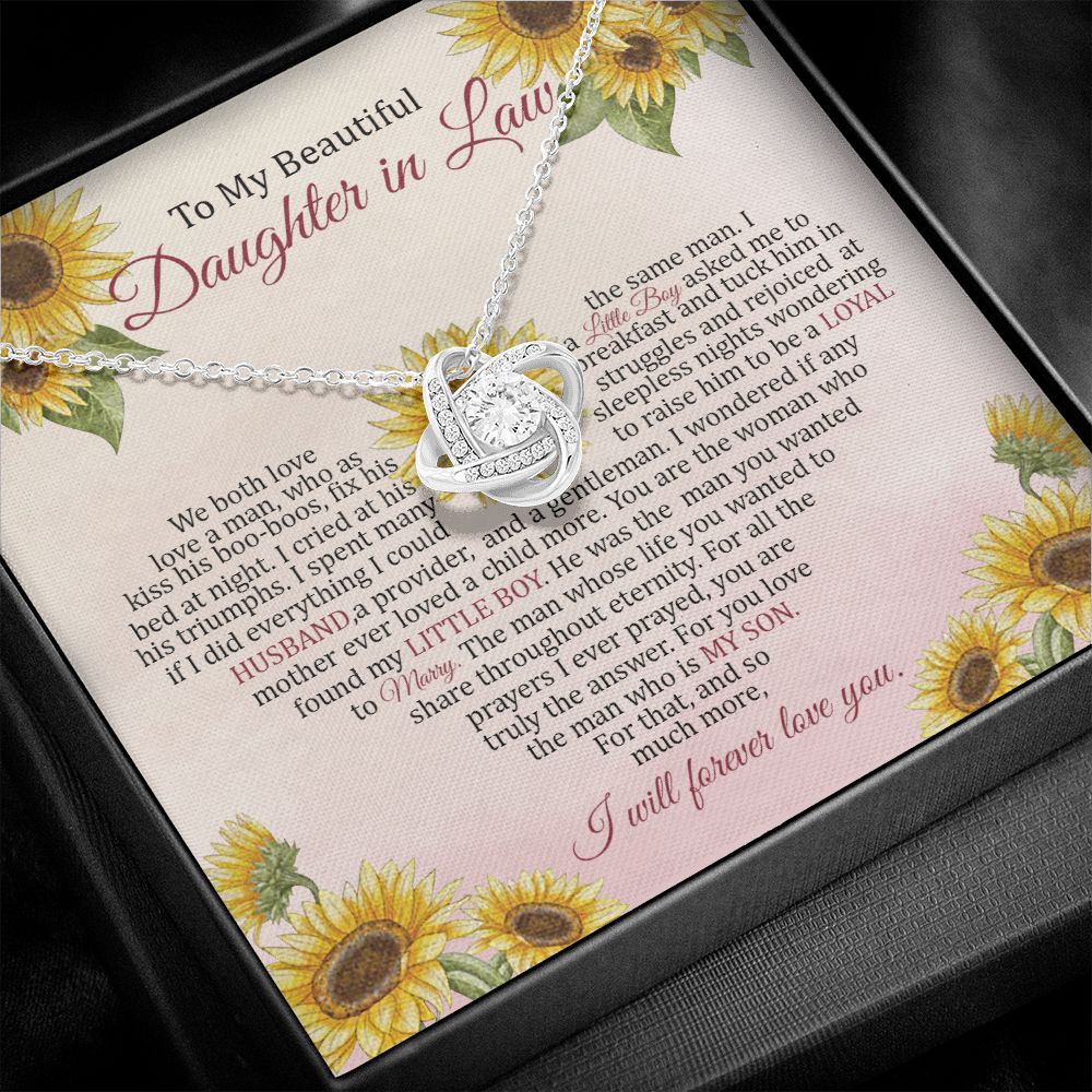 Daughter In Law - I Will Forever Love You - Love Knot Necklace