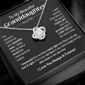 Granddaughter - I Love You Always & Forever - Love Knot Necklace