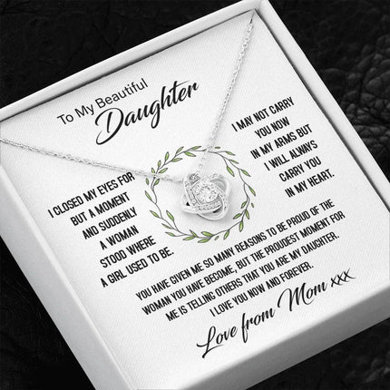 To My Beautiful Daughter - My Proudest Moment - Necklace SO144Tv2 - Charming Present