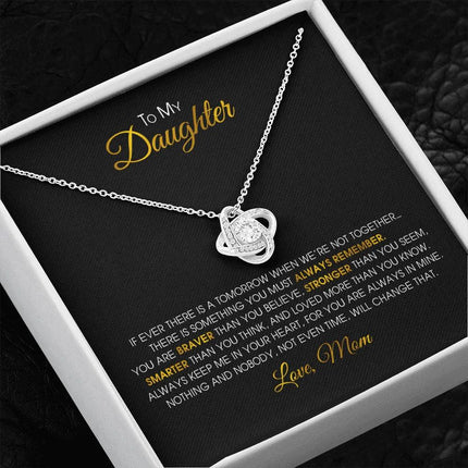 To My Daughter - You Are Always In Mine - Love Knot Necklace SO152V - Charming Present