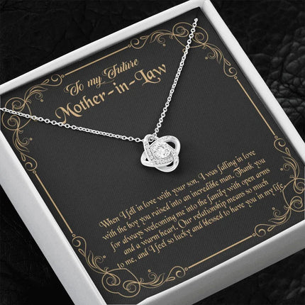 Future Mother In Law - Thank You For Always Welcoming Me - Love Knot Necklace - Charming Present