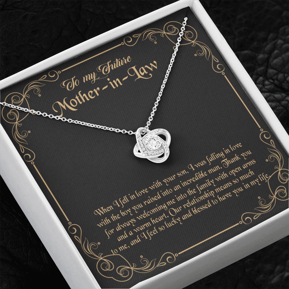 Future Mother In Law - Thank You For Always Welcoming Me - Love Knot Necklace