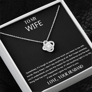 Husband Wife - How Much You Mean To Me - Love Knot Necklace