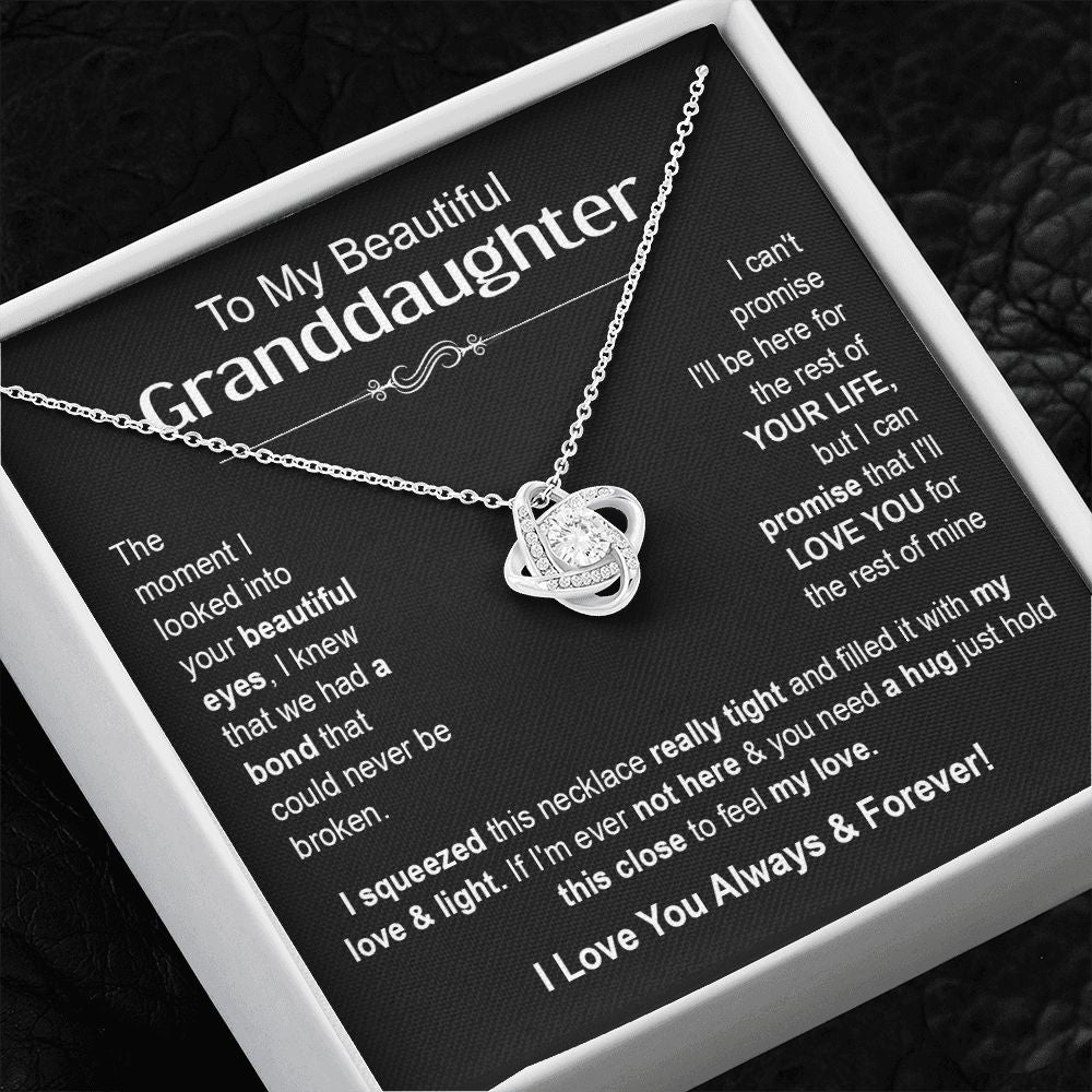 Granddaughter - I Love You Always & Forever - Love Knot Necklace