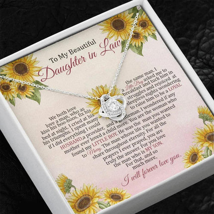 Daughter In Law - I Will Forever Love You - Love Knot Necklace - Charming Present