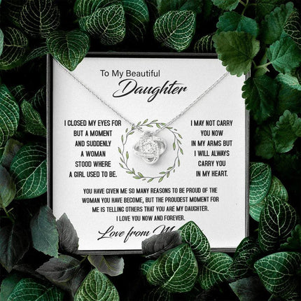 To My Beautiful Daughter - My Proudest Moment - Necklace SO144Tv2 - Charming Present