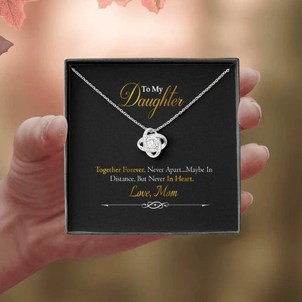 To My Daughter - Together Forever - Love Knot Necklace SO156V - Charming Present