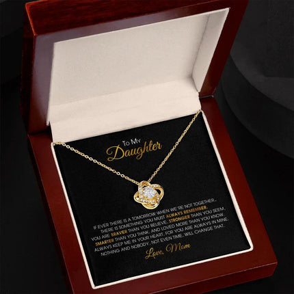 To My Daughter - You Are Always In Mine - Love Knot Necklace SO152V - Charming Present