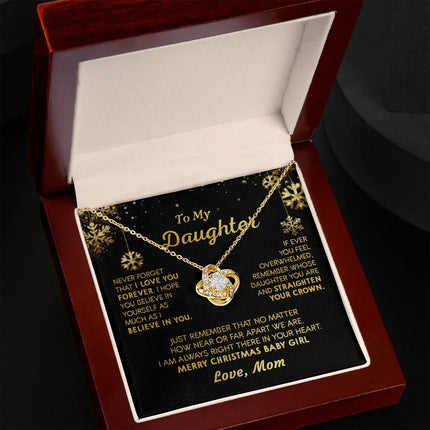 Daughter Mom - Merry Christmas - Love Knot Necklace - Charming Present