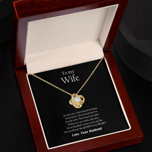 Husband Wife - Thankful To Have You In My Life - Love Knot Necklace
