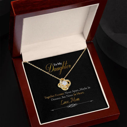 To My Daughter - Together Forever - Love Knot Necklace SO156V - Charming Present
