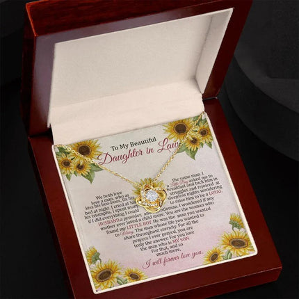 Daughter In Law - I Will Forever Love You - Love Knot Necklace - Charming Present