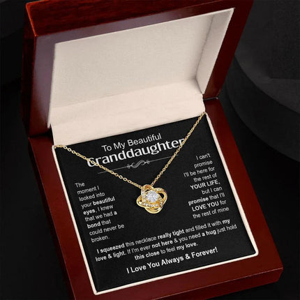Granddaughter - I Love You Always & Forever - Love Knot Necklace - Charming Present
