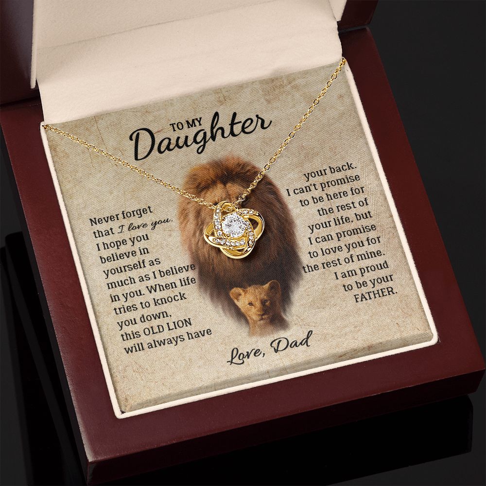 Daughter - Dad - I Am Proud To Be Your Father - Love Knot Necklace