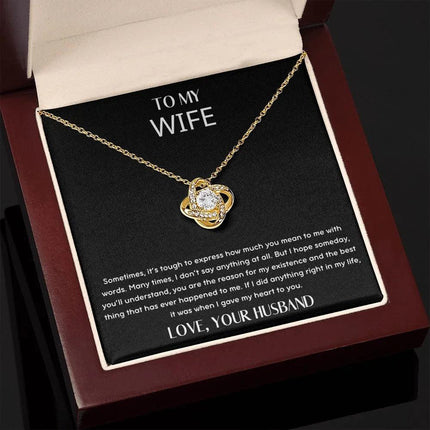 Husband Wife - How Much You Mean To Me - Love Knot Necklace - Charming Present
