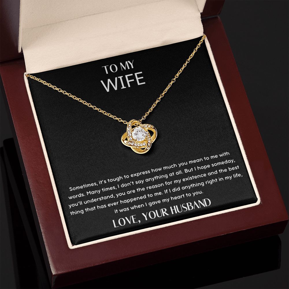 Husband Wife - How Much You Mean To Me - Love Knot Necklace