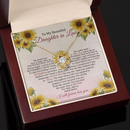 Daughter In Law - I Will Forever Love You - Love Knot Necklace - Charming Present