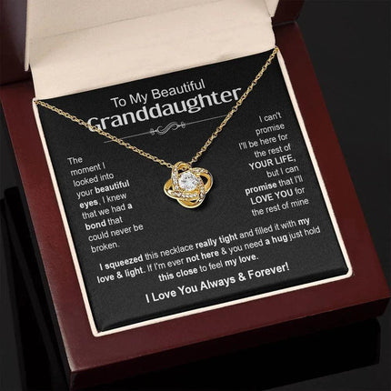 Granddaughter - I Love You Always & Forever - Love Knot Necklace - Charming Present