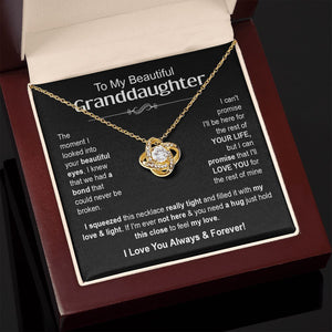 Granddaughter - I Love You Always & Forever - Love Knot Necklace
