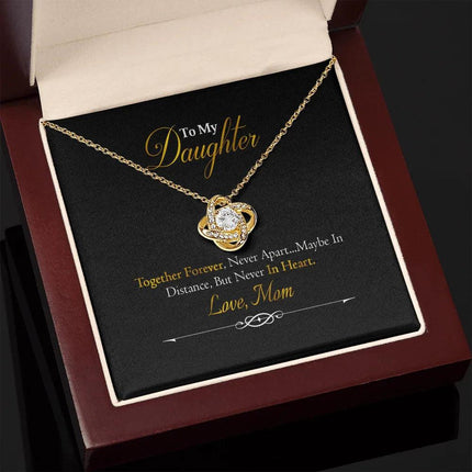 To My Daughter - Together Forever - Love Knot Necklace SO156V - Charming Present