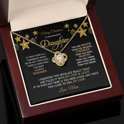 Daughter Mom - Merry Christmas - Love Knot Necklace - Charming Present