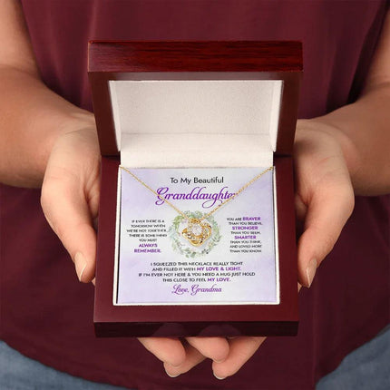 To My Beautiful Granddaughter - My Love And Light - Love Knot Necklace DR18U - Charming Present