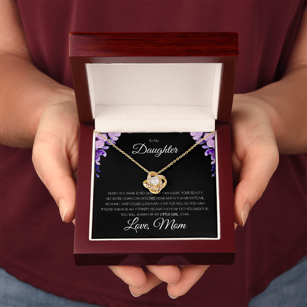 To My Daughter - You'll Always Be My Little Girl - Love Knot Necklace SO151T