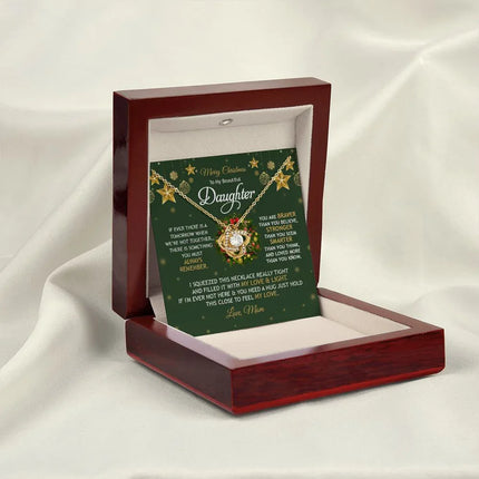 Daughter Mom - Merry Christmas - You Mean To Me - Love Knot Necklace - Charming Present