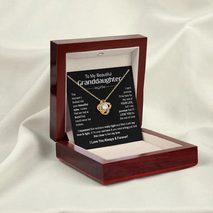 Granddaughter - I Love You Always & Forever - Love Knot Necklace - Charming Present
