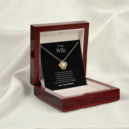 Husband Wife - Thankful To Have You In My Life - Love Knot Necklace - Charming Present