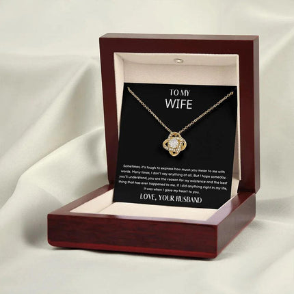 Husband Wife - How Much You Mean To Me - Love Knot Necklace - Charming Present
