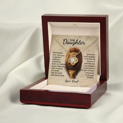 Daughter - Dad - I Am Proud To Be Your Father - Love Knot Necklace - Charming Present