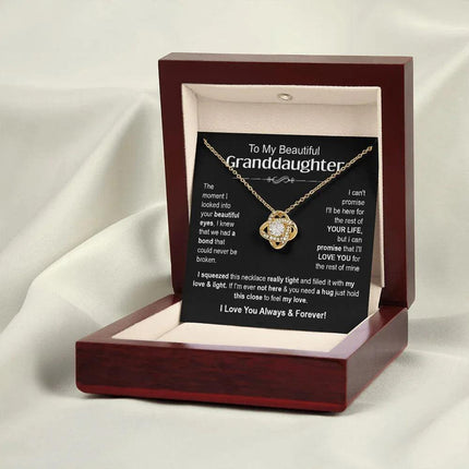 Granddaughter - I Love You Always & Forever - Love Knot Necklace - Charming Present