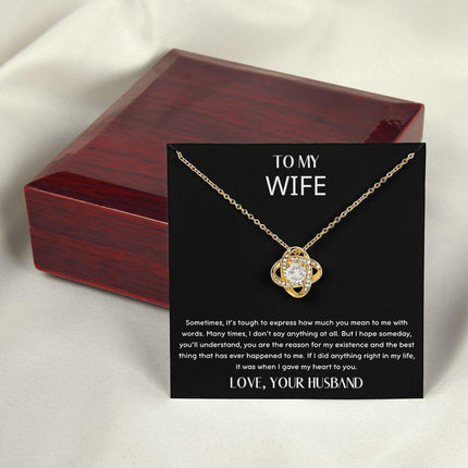 Husband Wife - How Much You Mean To Me - Love Knot Necklace - Charming Present
