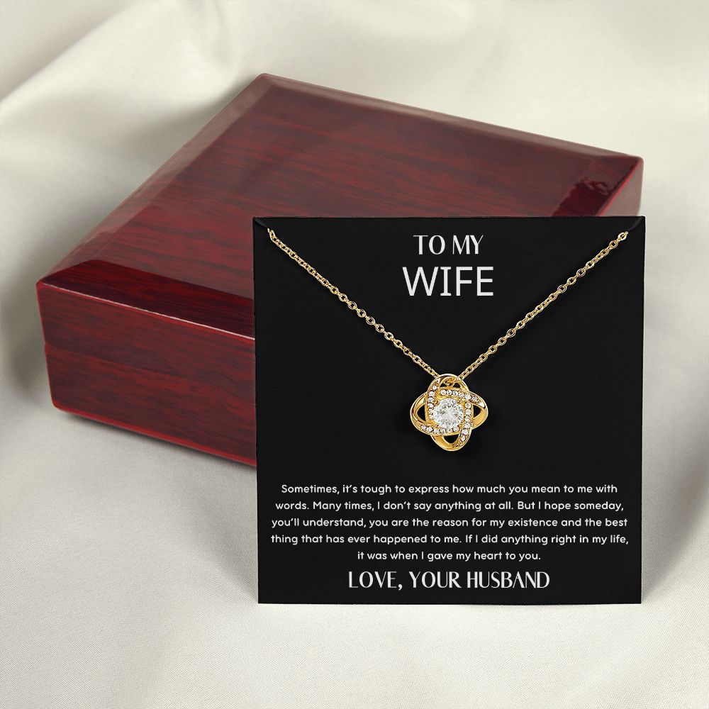 Husband Wife - How Much You Mean To Me - Love Knot Necklace