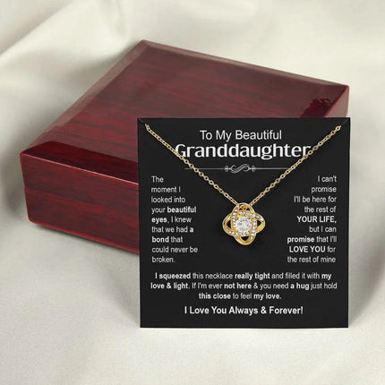 Granddaughter - I Love You Always & Forever - Love Knot Necklace - Charming Present