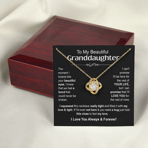 Granddaughter - I Love You Always & Forever - Love Knot Necklace