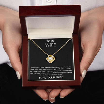 Husband Wife - How Much You Mean To Me - Love Knot Necklace - Charming Present