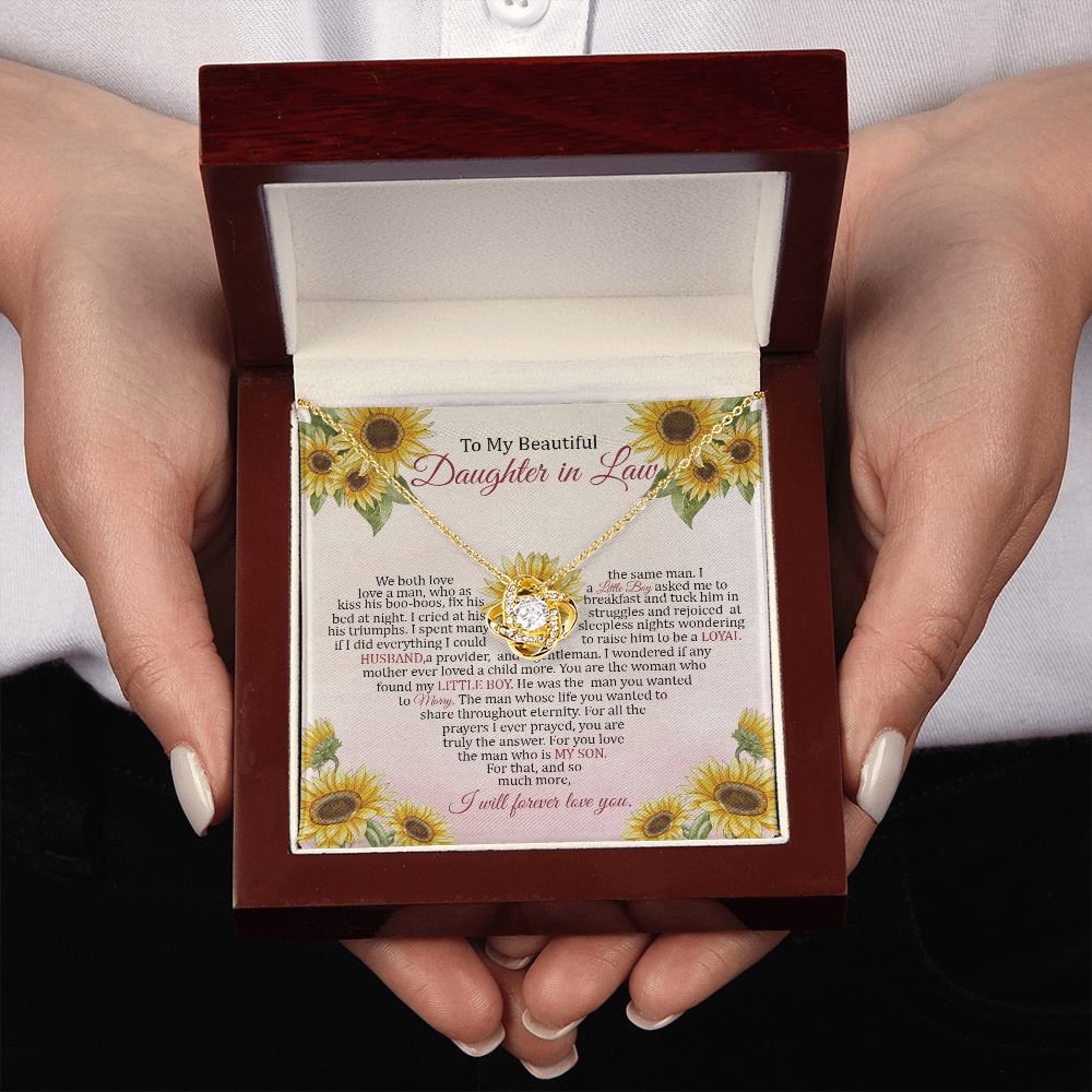 Daughter In Law - I Will Forever Love You - Love Knot Necklace