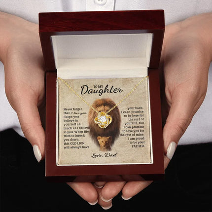 Daughter - Dad - I Am Proud To Be Your Father - Love Knot Necklace - Charming Present