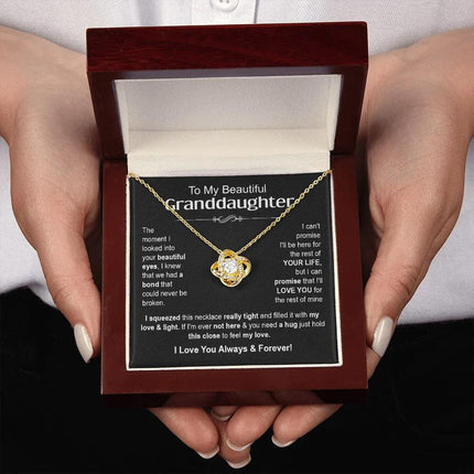 Granddaughter - I Love You Always & Forever - Love Knot Necklace - Charming Present