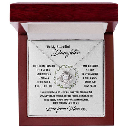 To My Beautiful Daughter - My Proudest Moment - Necklace SO144Tv2 - Charming Present