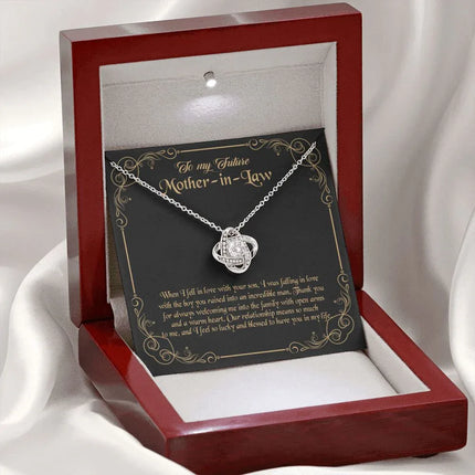 Future Mother In Law - Thank You For Always Welcoming Me - Love Knot Necklace - Charming Present