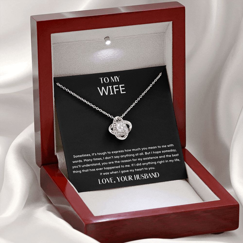 Husband Wife - How Much You Mean To Me - Love Knot Necklace