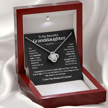 Granddaughter - I Love You Always & Forever - Love Knot Necklace - Charming Present